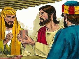 at the time of the last Passover supper with His disciples, Jesus took the cup, blessed it, and gave it to His disciples