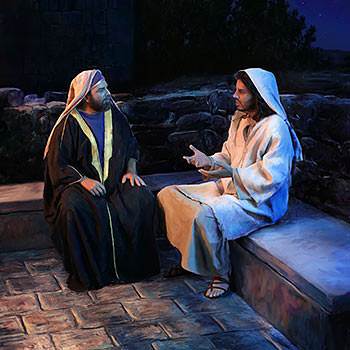 A man named Nicodemus came one night to talk to the Lord Jesus