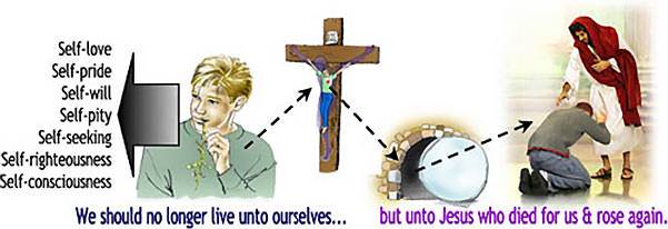 We should no longer live unto ourselves but unto Jesus who died for us and rose again