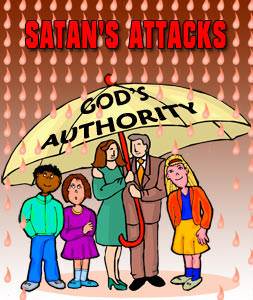 We can think of God's authority as an "umbrella" to protect us from Satan's attacks