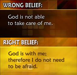 When I am fearful, it means that I am not trusting God to take care of me