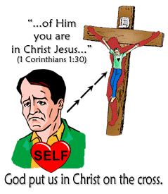God dealt with SELF by putting us in Christ on the cross.