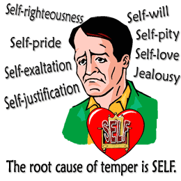 the root cause of temper is SELF