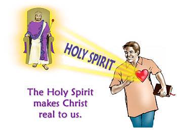 The Holy Spirit makes Christ real to us