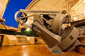 He showed them the giant telescope that scans the heavens revealing planets and objects unseen by the naked eye