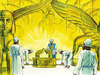 The Ark of the Covenant and the sacred furnishings are installed