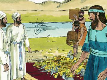the money and treasure which Ezra carried from Babylon to Jerusalem