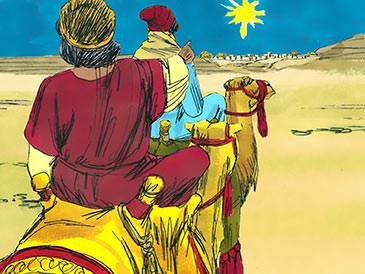 the men rode their camels toward Bethlehem