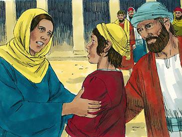 So He left at once, cheerfully and willingly, and went back with Mary and Joseph to their own home.