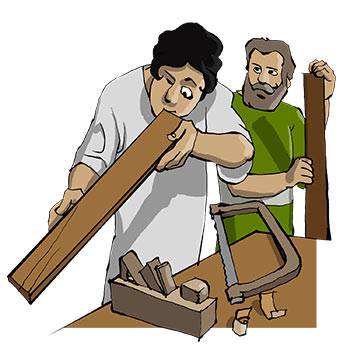 as he grew bigger still he could help Joseph in the carpenter shop