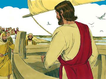 they got there just in time to see Jesus step out of the boat on to the beach