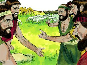 There was fighting between the servants of Abraham and the servants of Lot