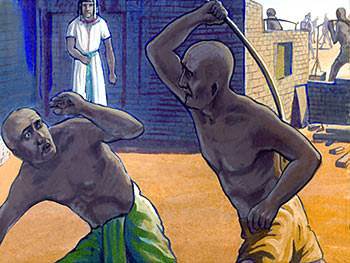 An Egyptian slave-master was beating a Hebrew