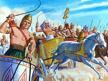 Pharaoh, his chariots, and his army went after them