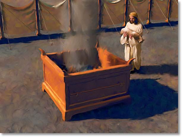 He spoke to Moses of building an altar and offering the burnt offering