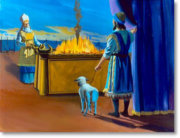 When the children of Israel came to the gate of the court, they had to bring an animal sacrifice for their sins