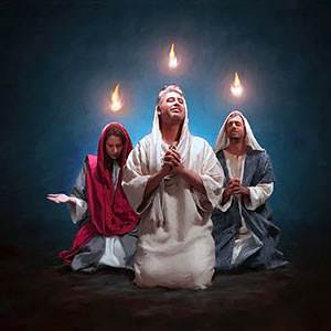 en el Día de Pentecostés, los discípulos estaban en el aposento alto esperando la venida del Espíritu Santo