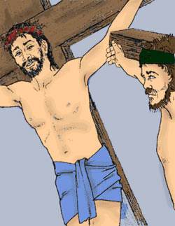 Uno de los ladrones que fue crucificado con Jesús