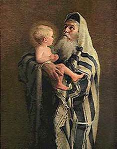 Simeón vio a Jesús bebé