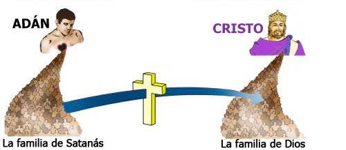 DIOS NOS SACA de la familia de Adán y nos pone en la familia de Cristo