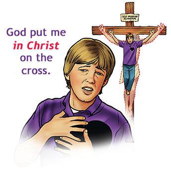 God put me 'in Christ' on the cross (illustration by Stephen Bates)