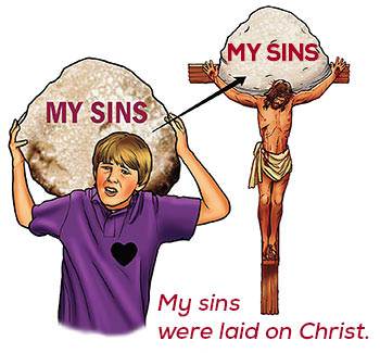 my sins were laid on Christ (illustration by Stephen Bates)