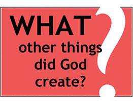 WHAT other things did God create?