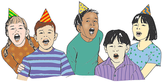 the children sang "Happy Birthday" again