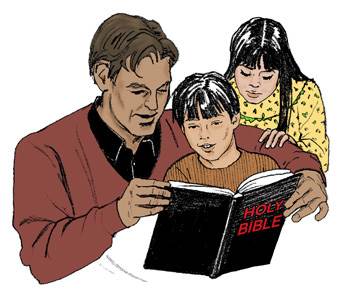 Father opened his Bible