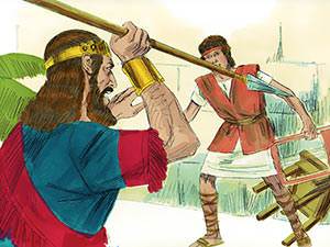 Saul threw a spear at David intending to kill him