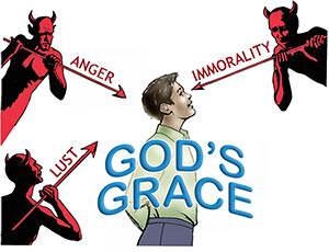 by God's grace, we can overcome temptation