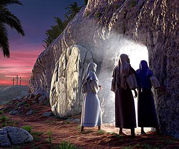 When they got to the tomb, they found that the stone had been rolled away.