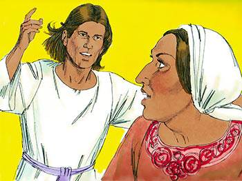 angel of the Lord appears to the wife of Manoah