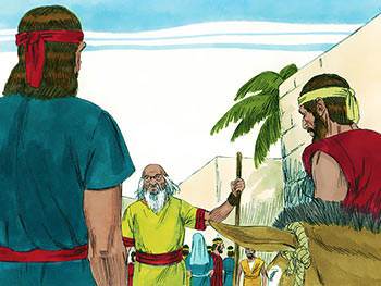 brings about a meeting between Samuel and Saul