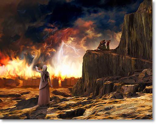 Lot’s wife disobeyed the command not to look back and was turned into a pillar of salt