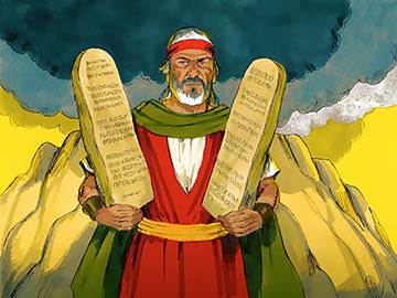 receiving from God the Ten Commandments