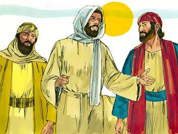 Jesus travelled along the Emmaus Road with the two disconsolate disciples