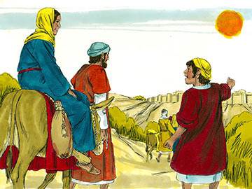 He was taken to the city by Mary and Joseph