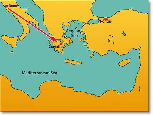 After leaving Rome, Aquila and Priscilla settled in Corinth