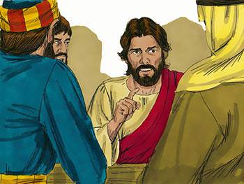 Jesus began to talk quietly to them