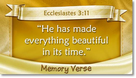 memory verse: Ecclesiastes 3:11