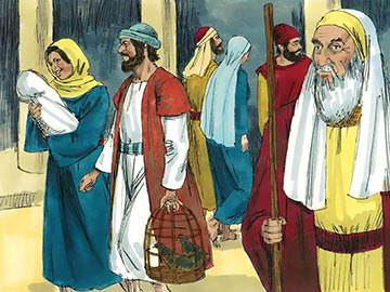 When Jesus was a little more than a month old, his parents took him to the temple at Jerusalem