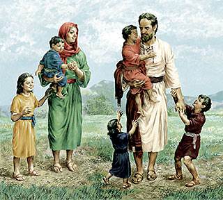 Wherever Jesus was, there children loved to be (graphic copyrighted by New Tribes Mission; used by permission)
