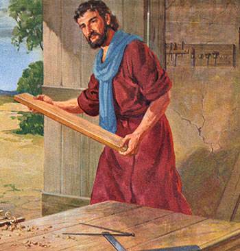 There was a workshop at the side, where Joseph sawed and hammered