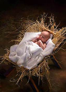 wish you could have seen Him in the manger-cradle, on His bed of hay