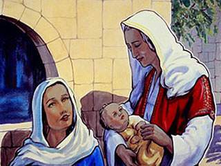 one day Naomi held the baby son of Ruth and Boaz in her arms