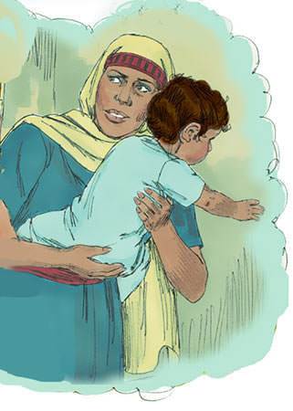 The little boy’s nurse picked him up in her arms and ran to take him to a safe place