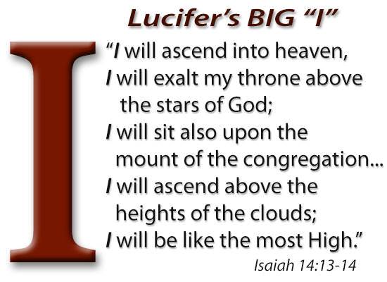 Five times Lucifer said, "I will...!"