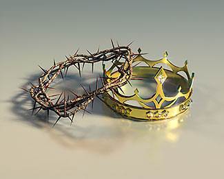 When Christ was here in the flesh, men crowned Him with a crown of thorns. In heaven the glorified Christ has been crowned with glory and honor by God Himself.