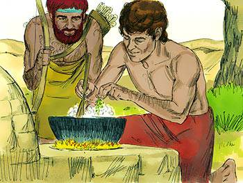 Esau sold his birthright for a bowl of stewed meat